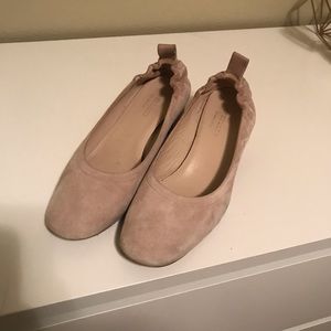 Everlane Day Heel in Natural Suede